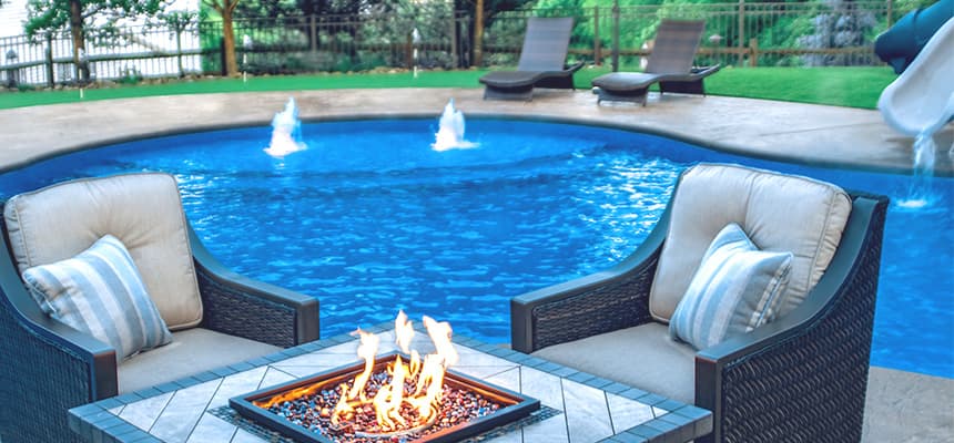 Pool service professionals at work